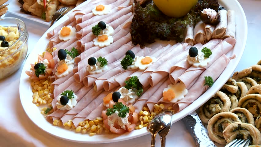 video footage of a buffet