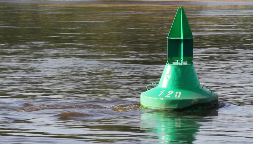 Buoy in the Elbe river Saxony-Anhalt / Germany