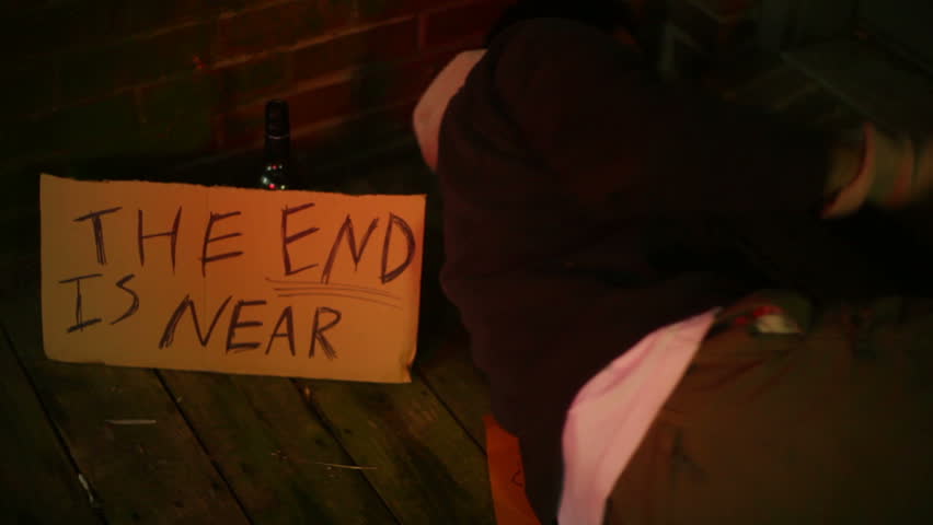 Homeless person on street