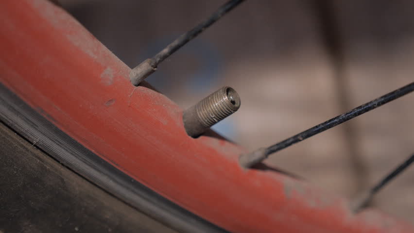 broken valve on bike tyre
