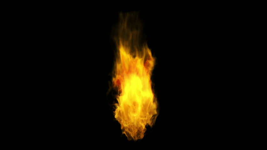Perfectly looped fire with Alpha channel  matte.