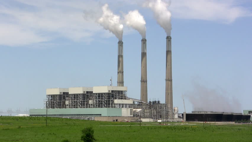 Smokestacks in Kansas.