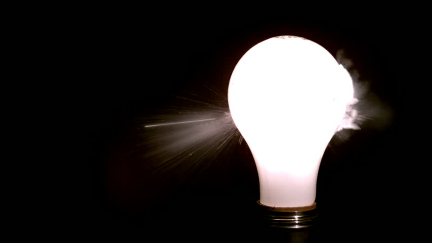 Light bulb burst Slow Motion at 1500fps