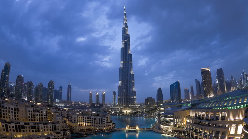DUBAI, UNITED ARAB EMIRATES - CIRCA MAY 2011: futuristic Modern Design Structure, the Burj Khalifa was completed in 2010 and is the worlds tallest building, Dubai