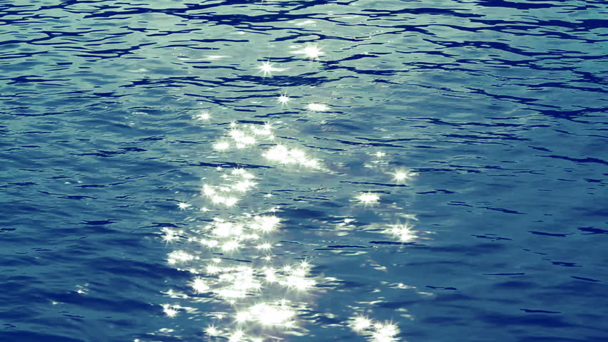 Glittering water ripples in the sunlight