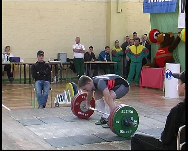 25 Oct, 2008, the Baltic States, competition in weightlifting. Athletes compete for the title of champion of Europe