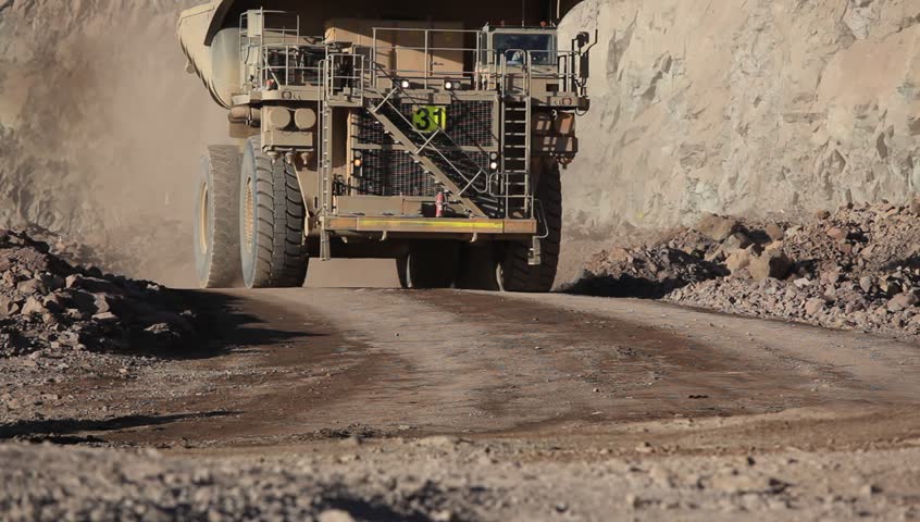 Haul truck in a Copper mine