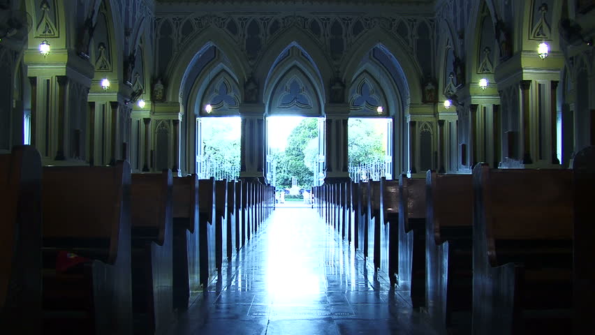 ARACAJU, BRAZIL - MARCH 2008: a shot of inside of a church during the daytime