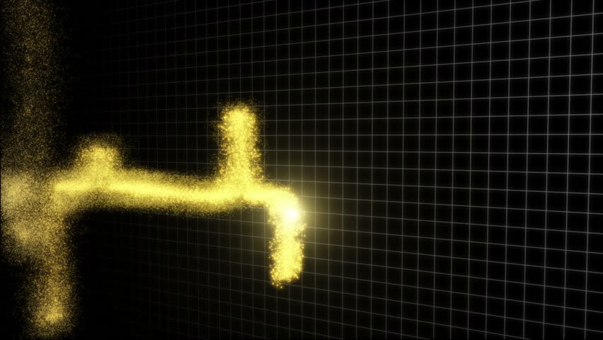 Heart beat cardiogram in 3D space