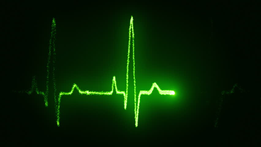 Heart beat pulse in green