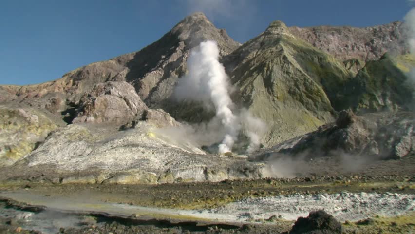 White Island, New Zealand, April 2011. Sitting 48 km offshore, White Island (Whak?ri) is one of New Zealand's most active cone volcanoes which has been built up by continuous volcanic activity