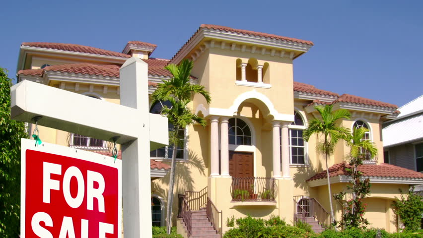 Mansion or House for Sale - Descending Crane Shot
