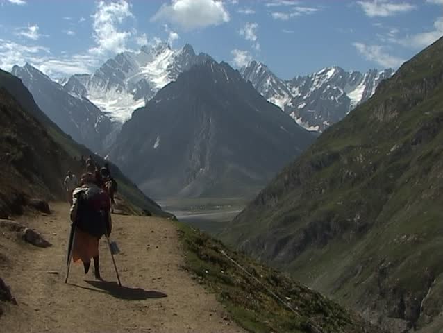 Invalid pilgrim in the mountains