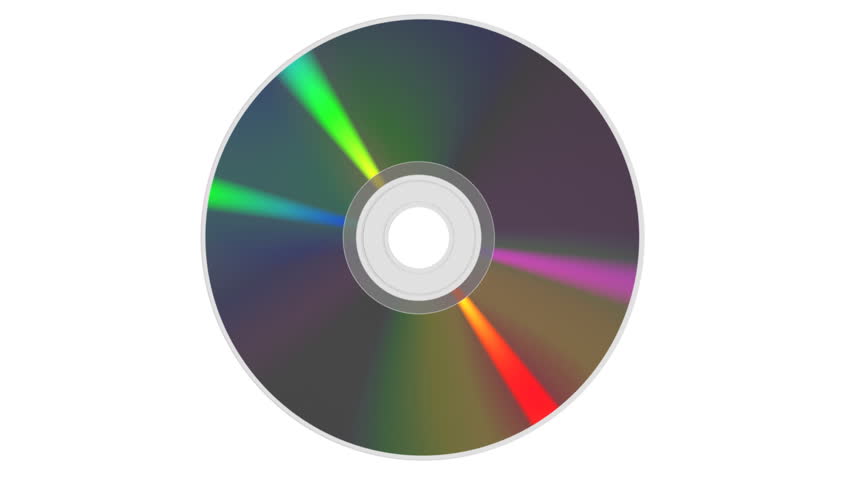 CD or DVD on white background