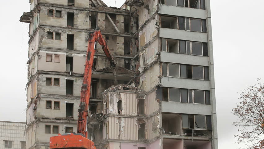 demolishing  timelapse
