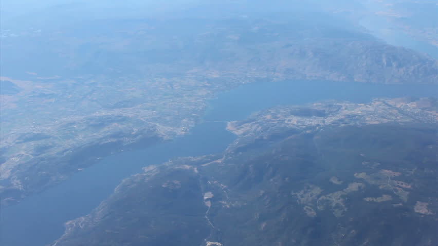 A cool aerial shot flying over West Kelowna and Lake Okanagan in the British Columbia interior.