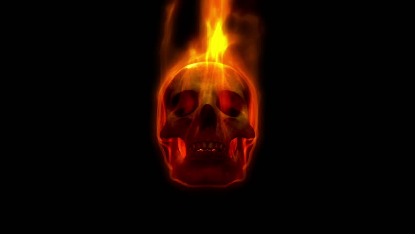 3D Skull on Fire