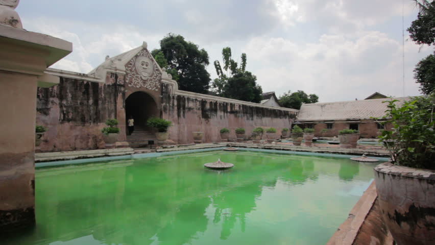 former palace of Indonesian sultan: taman sari castle, jogjakarta