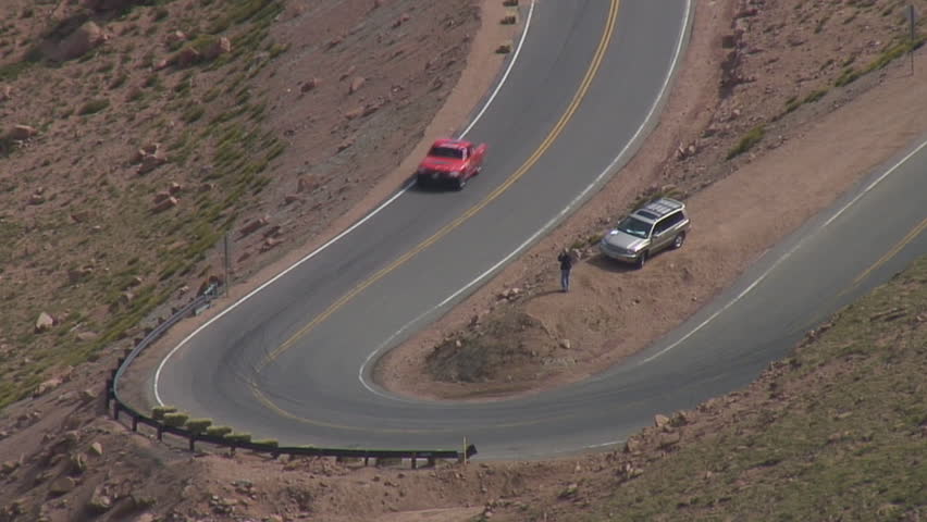 Colorado Springs - July 19: Mike Childress races toward the summit during the 86th running of the Pikes Peak International Hill Climb in Colorado Springs, Colorado July 19, 2008.