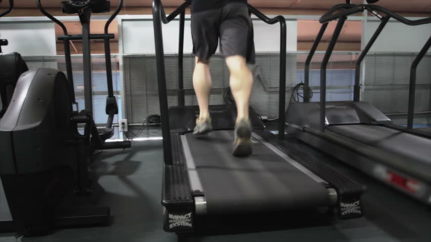 Man Running on Treadmill