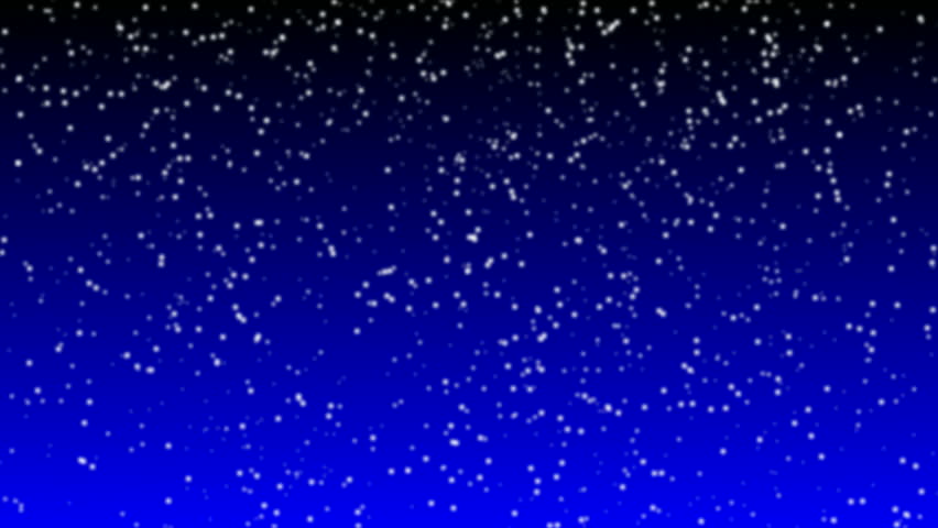 Looping Snowing Animation. Blue Background