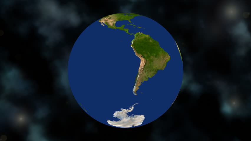 Earth spinning and zooming into the Central African Republic which is highlighted in red