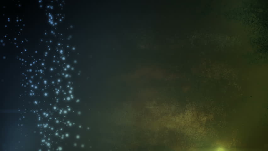 Particle Haze Blue Yellow abstract background loop