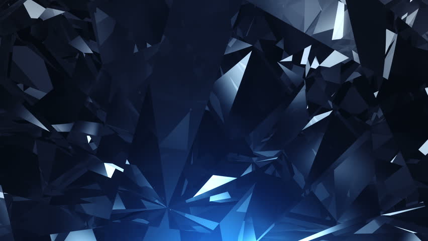 Blue facet background animation - loopable