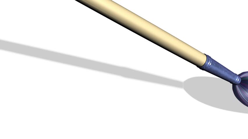 animated art paint brush video transition with isolated mask