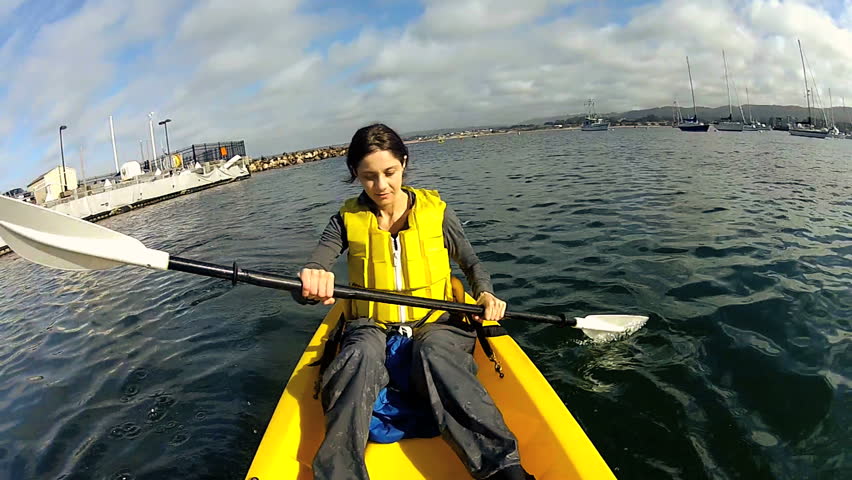 Female kayaking
