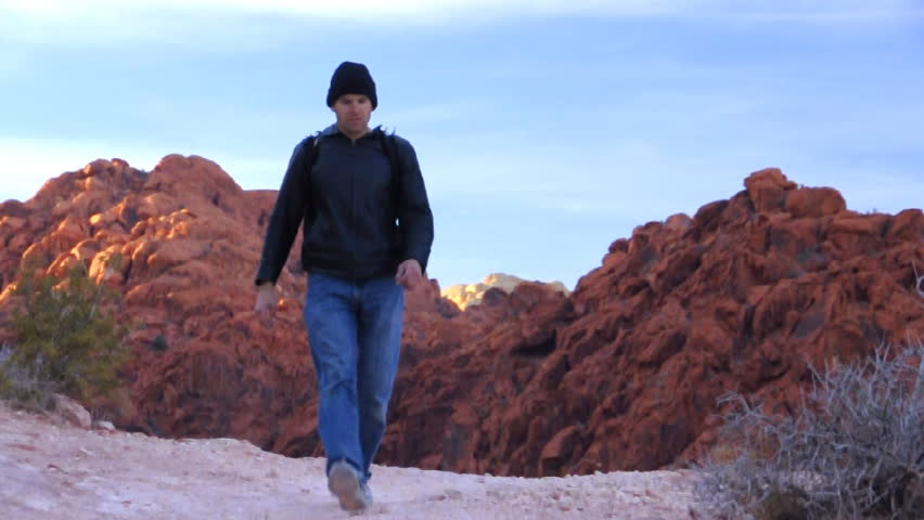 Rugged mountain hike