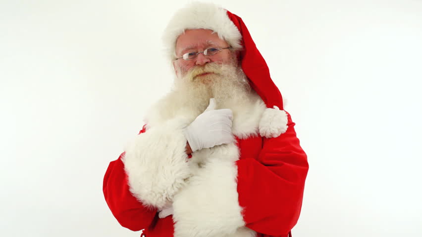 father christmas  on white background  full hd