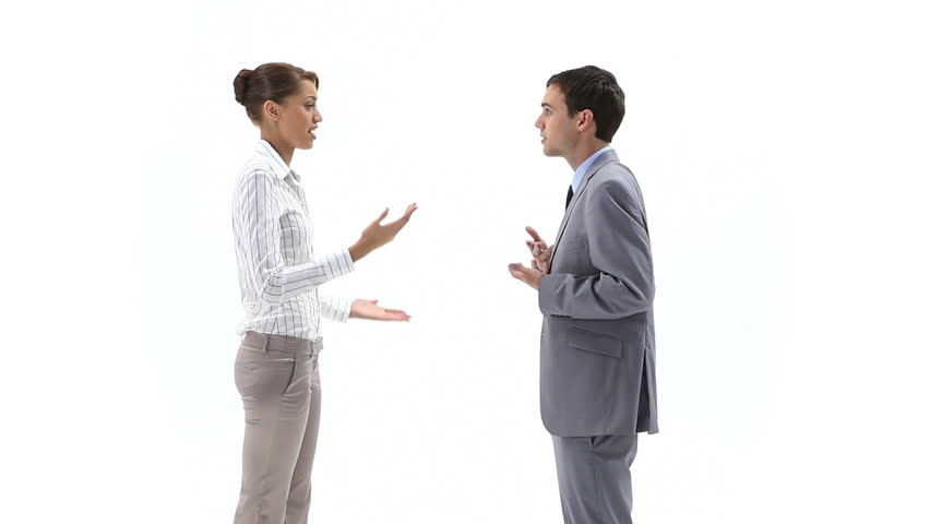 Video of a woman annoying against a man