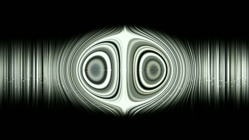 yin yang zen on dazzling lines rays light,audio pulse rhythm.