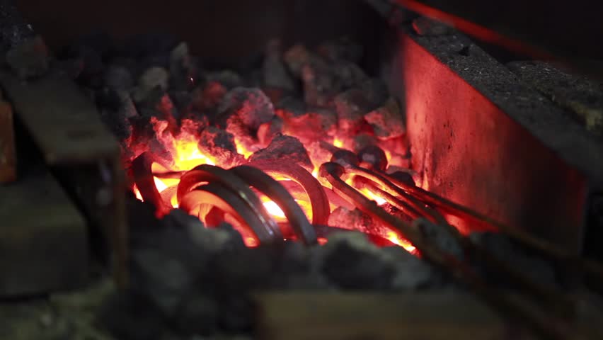 fire in the  forge  furnace