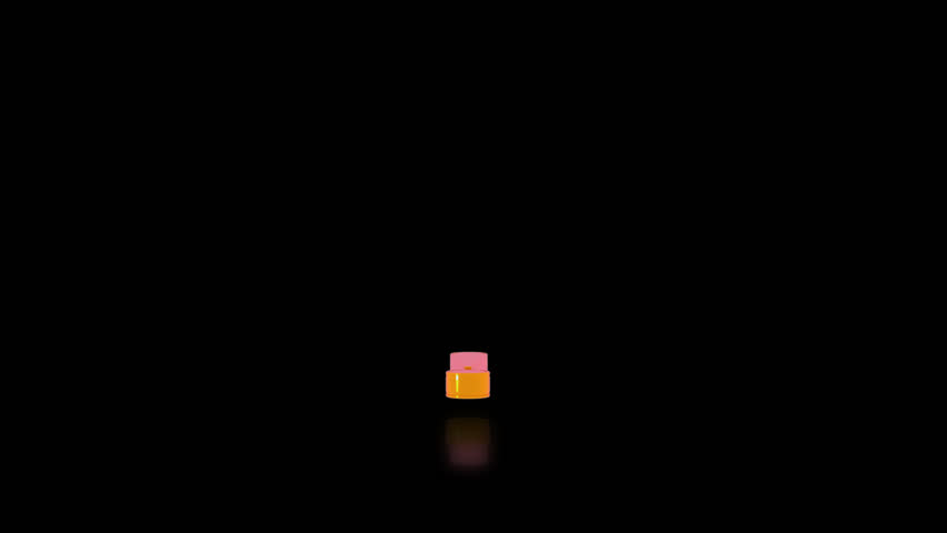 Exclamation mark, transparent background  with reflection