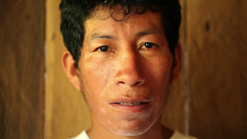 Amazonian farmer counting to twenty in ancient quechua language.It is the most widely spoken language family of the indigenous peoples of the Americas
