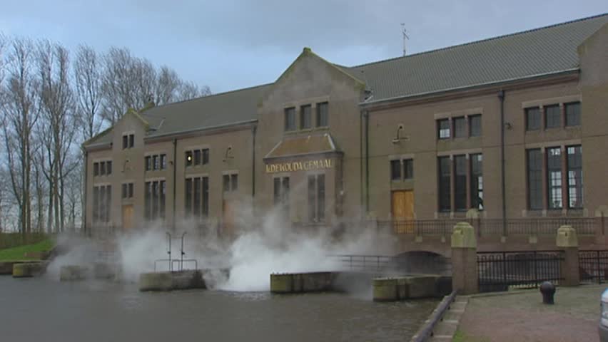 LEMMER, THE NETHERLANDS - 2008: IR. D.F. WOUDA STEAM PUMPING STATION, circa 2008, The Ir. D.F. Wouda Steam Pumping Station is the biggest steam pumping station ever built in the Netherlands.