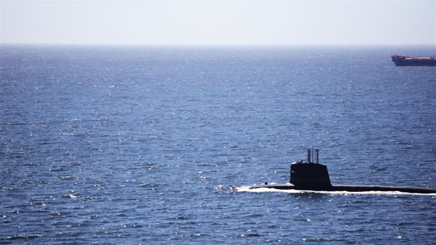 A Submarine at the Sea.