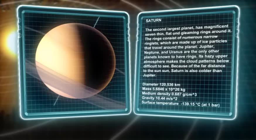 Saturn  with text 