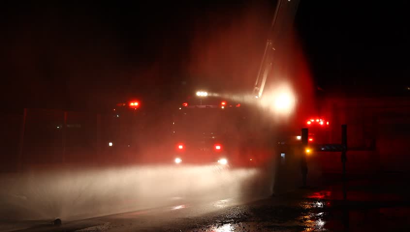 NORTHERN ISRAEL -DECEMBER 17: Firefighters practice leak accident of corrosive toxic hazardous material Ammonia liquid in seven food factories using protective suites, Northern Israel December 17 2012