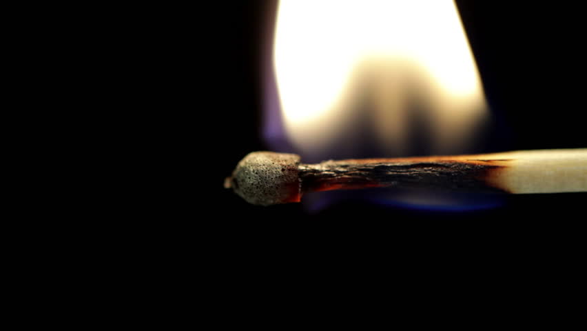Matchstick ignition, close-up