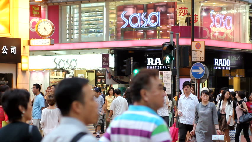 HONG KONG, HK â SEPTEMBER 22: People walking and crossing the street September 22, 2011 in Hong Kong
