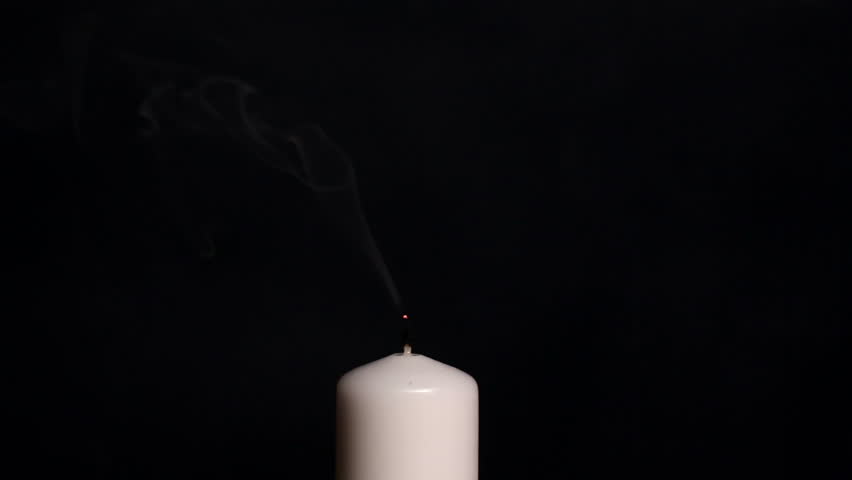 extinct candle and smoke
