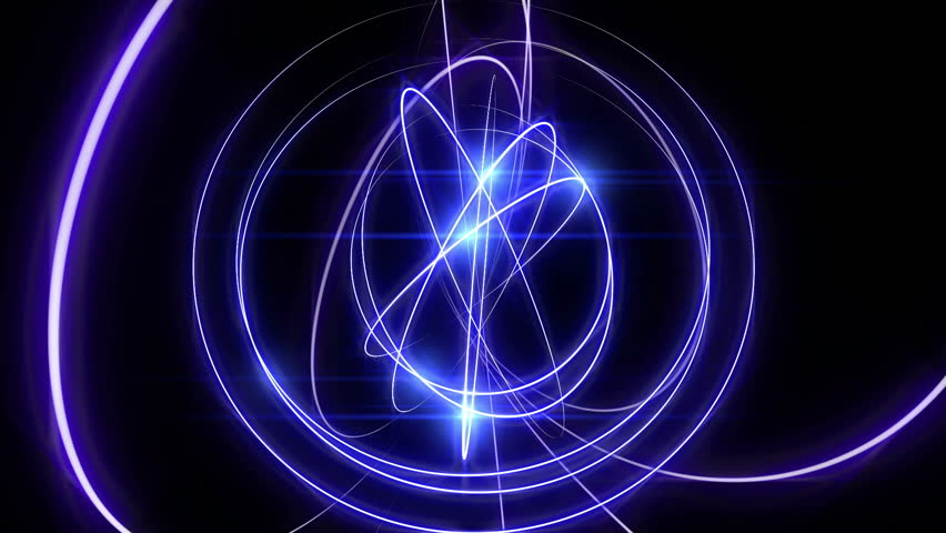 Abstract animation of spinning spheres