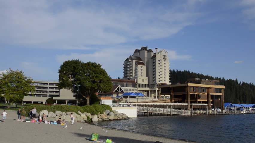 Coeur D' Alene Idahao Resort in Harbor with lake and beach West