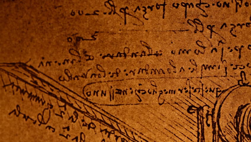 Leonardo's Da Vinci engineering drawing from 1503