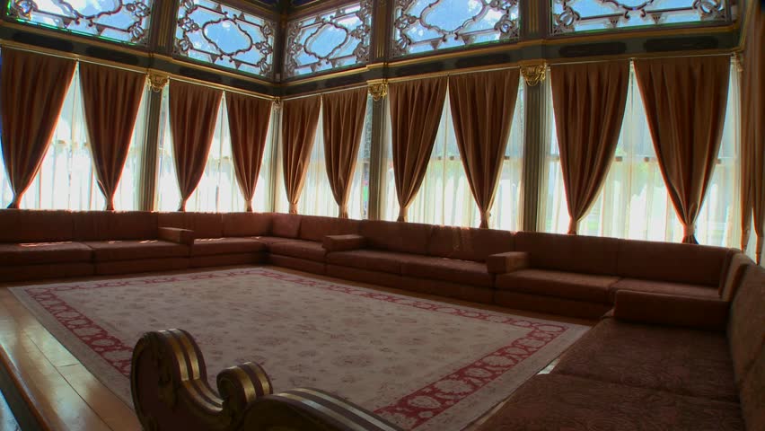 CENTRAL TURKEY, 2012 The interior of a luxurious meeting room or sitting hall of the Ottoman Empire.