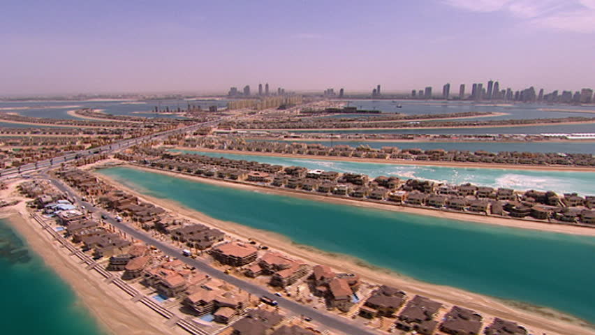 Dubai Palm Island Helicopter Aerial