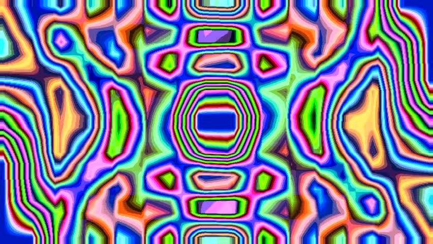 A trippy multi-colored pattern which slowly evolves